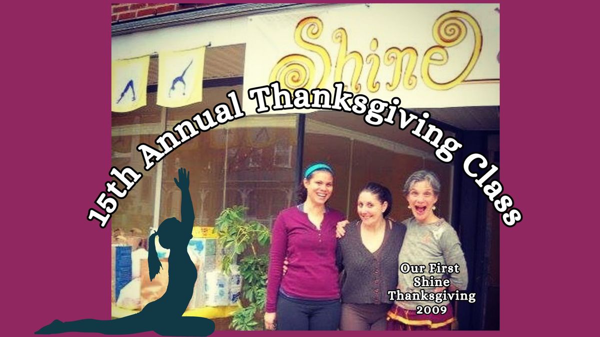 15th Annual Thanksgiving Day Gratitude Class