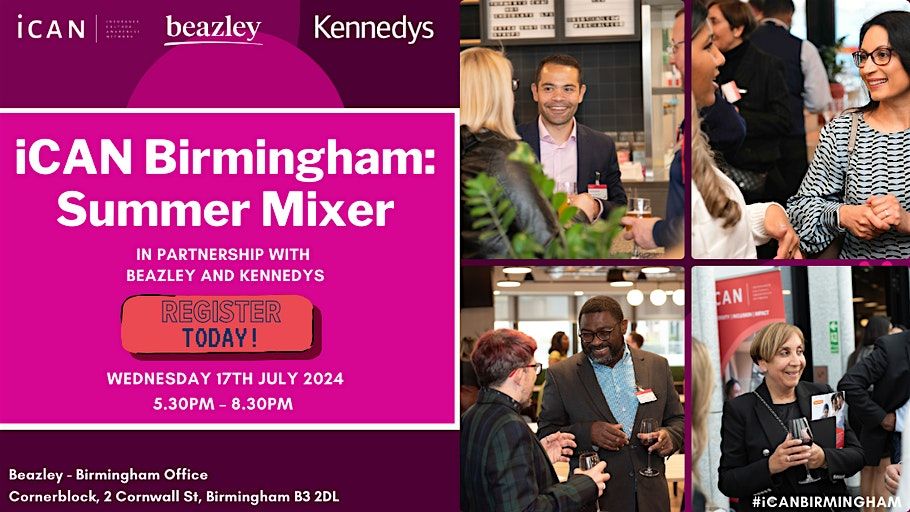 iCAN Birmingham - Summer Mixer with Beazley and Kennedys
