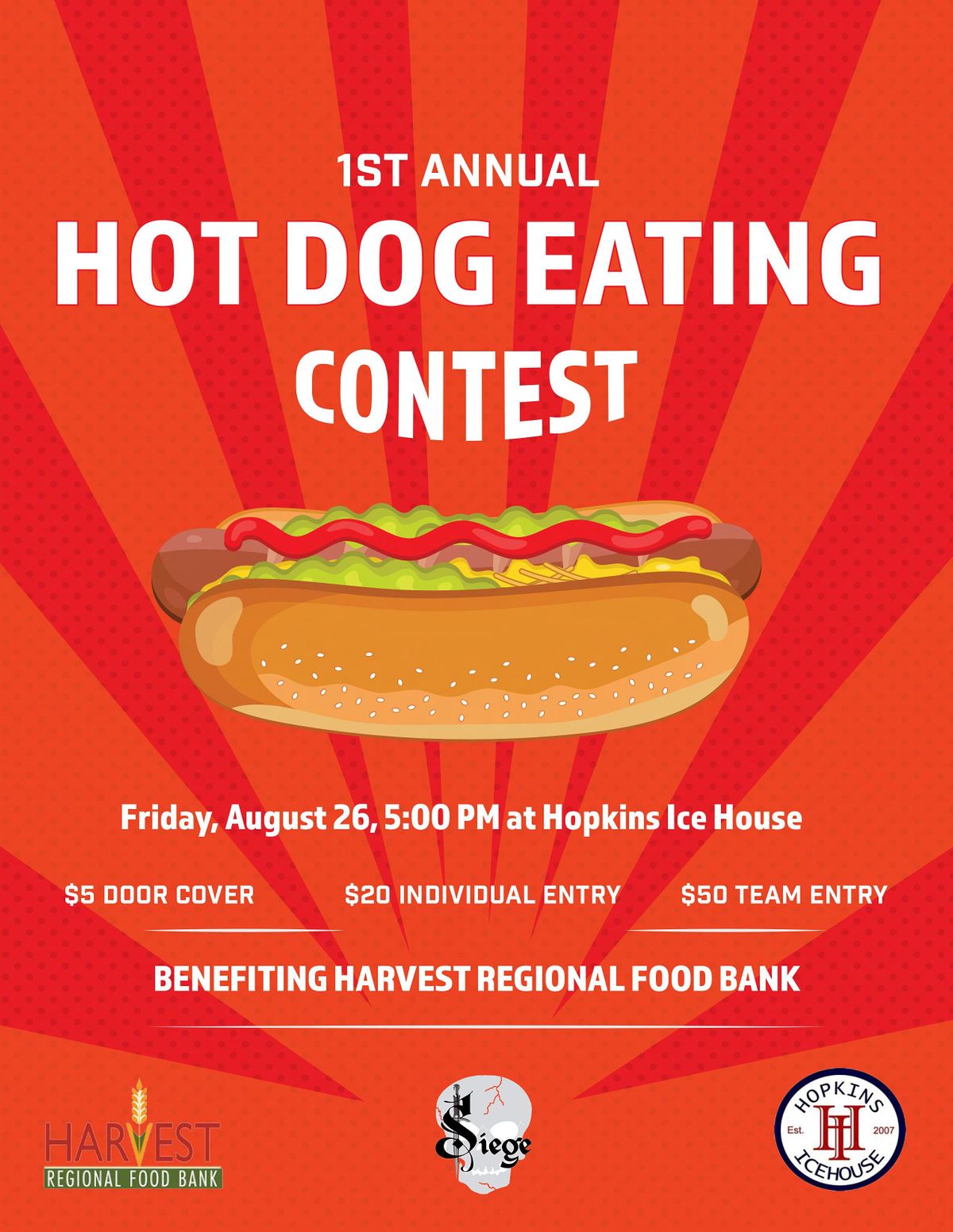 1st Annual Hot Dog Eating Contest, Hopkins Icehouse, Texarkana, 26 August 2025