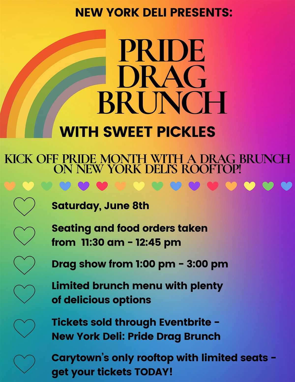 New York Deli Presents: Pride Drag Brunch