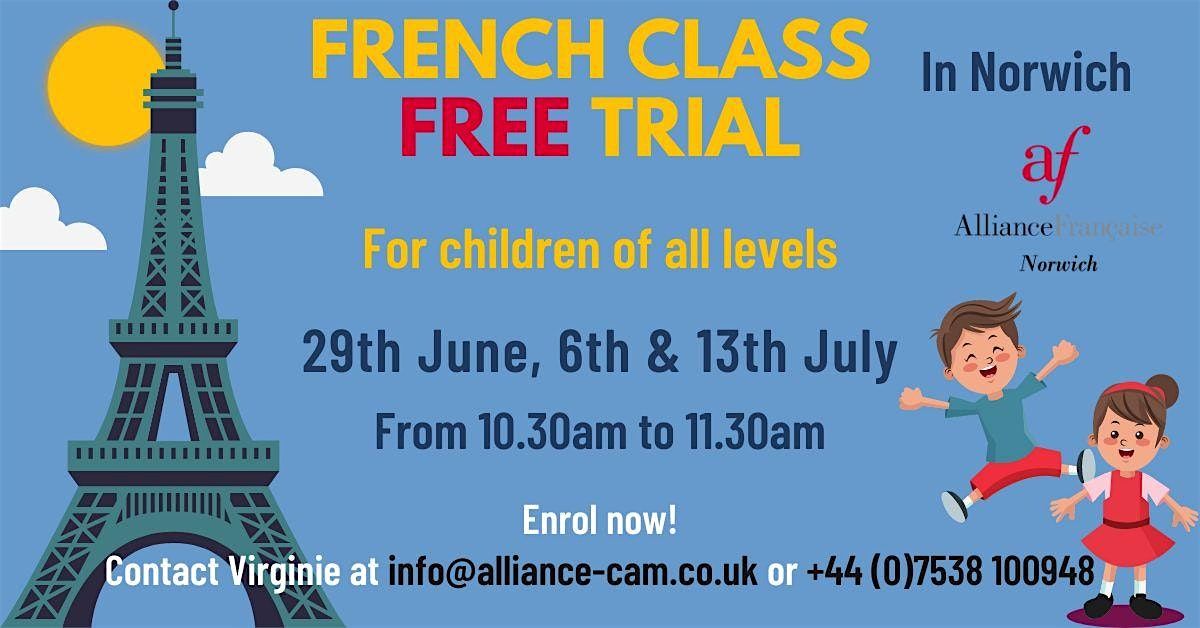 Norwich French class:  Free  Trial for Teenagers