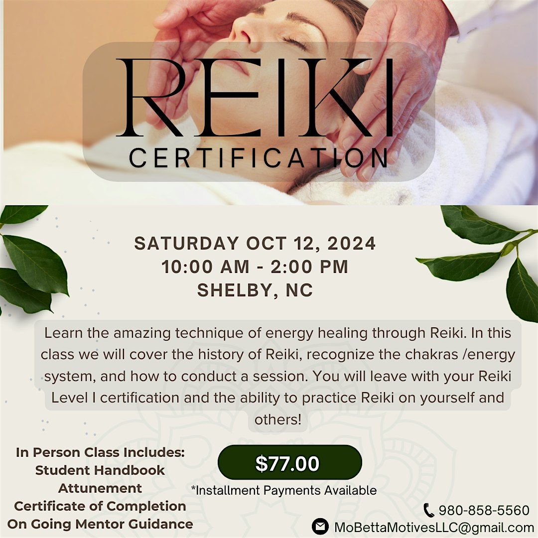 Reiki Level 1 Certification