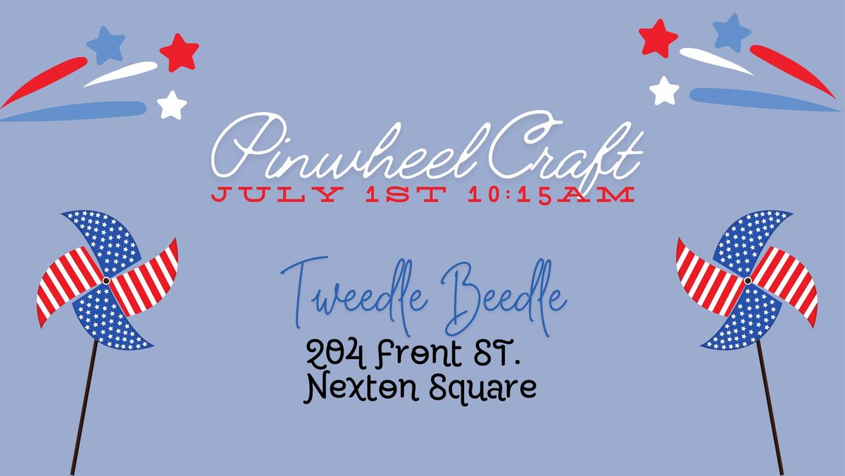 Craft time at Tweedle Beedle Decorate a pinwheel free craft for kids in Summerville, SC 