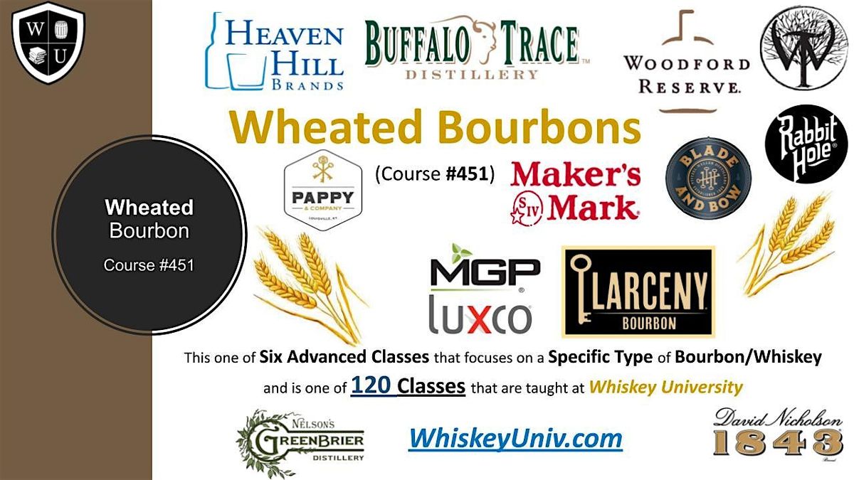 Wheated Bourbons Tasting Class B.Y.O.B. (Course #451)