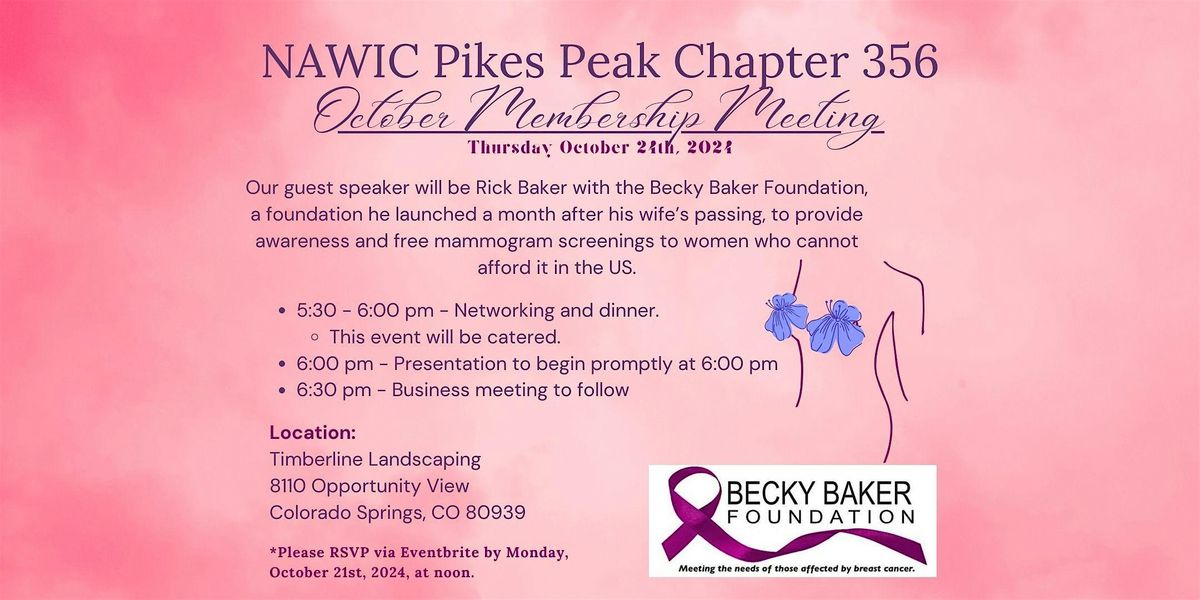 NAWIC Pikes Peak Chapter 356 - October Membership Meeting