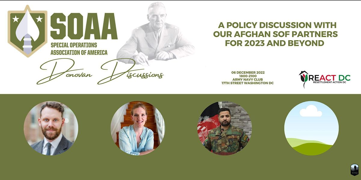 SOAA Donovan Discussions - Policy, Our Afghan SOF Partners, 2023 and Beyond
