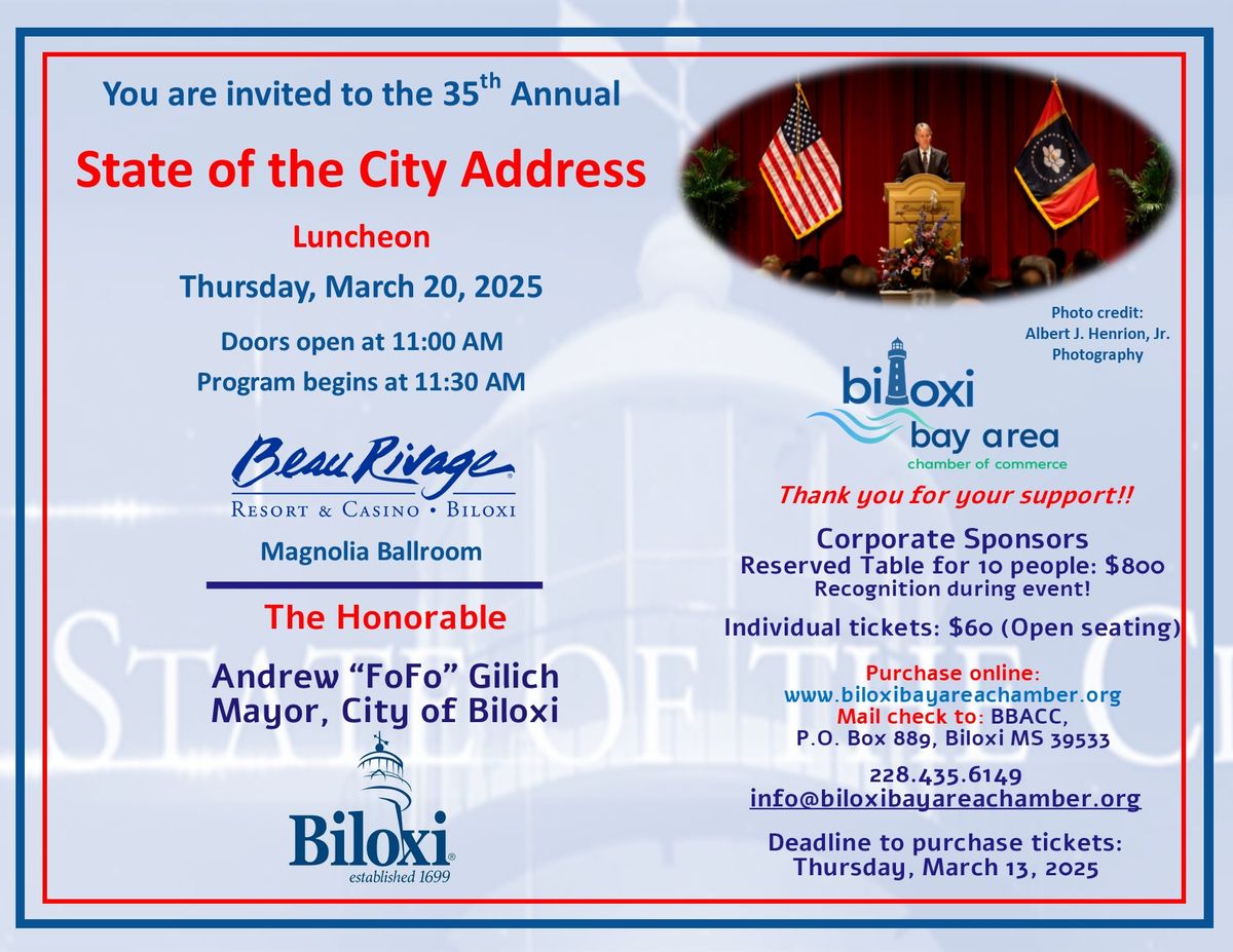 State of the City Banquet Lunch