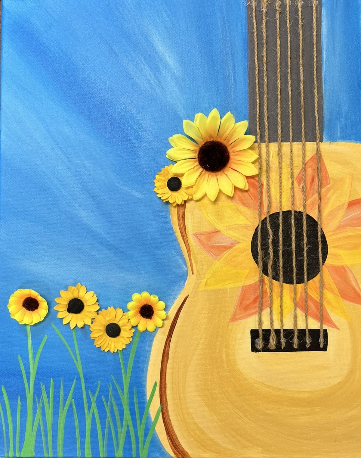 Strings & Sunflowers-16x20 ($30)