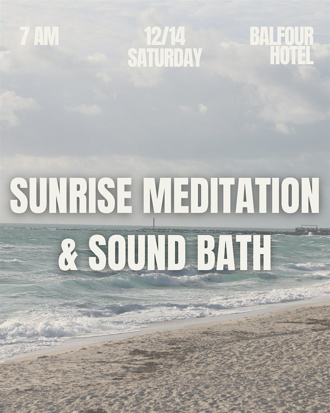 Sunrise guided meditation and sound bath at Balfour Hotel