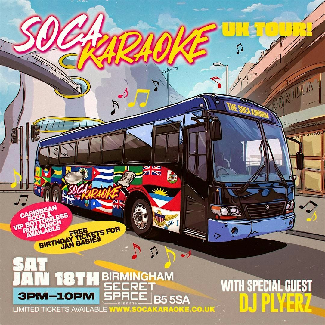 Soca Karaoke UK TOUR  Birmingham  with TRIPLE M TFR AND DJ PLYERZ