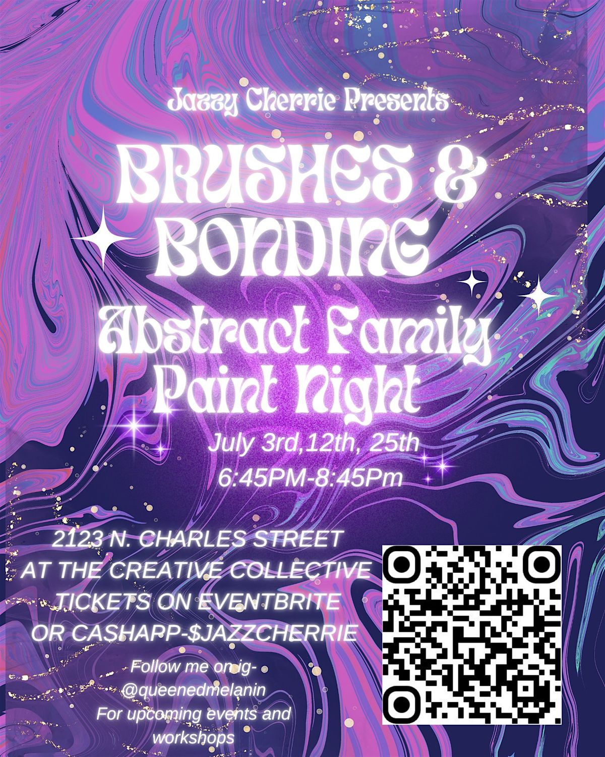 Brushes and Bonding Abstract Family Paint Night