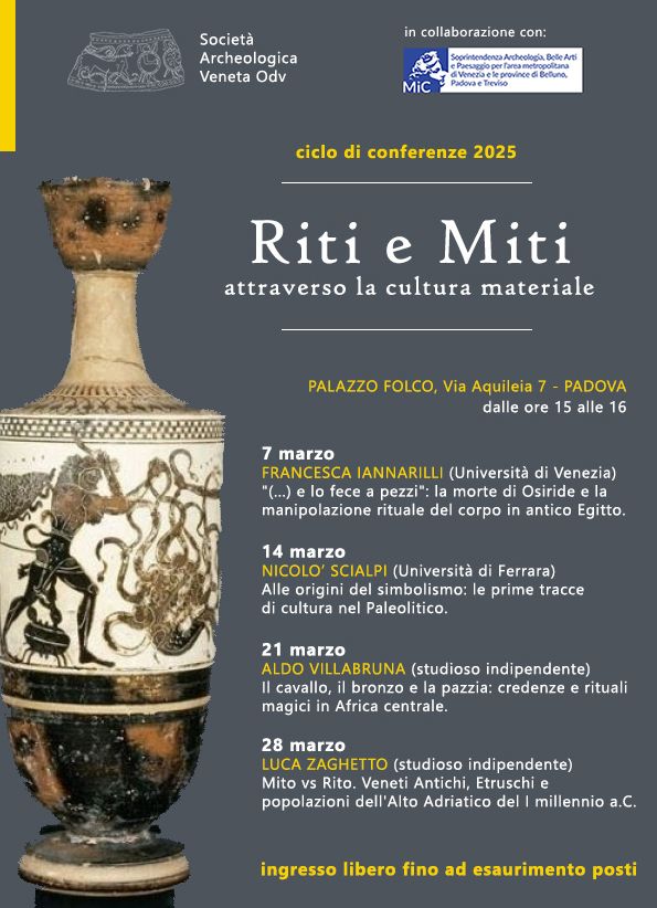 Ciclo di Conferenze di Marzo "Riti e Miti"