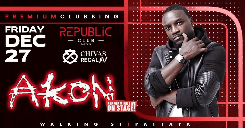 AKON performing LIVE ON STAGE at Republic Club