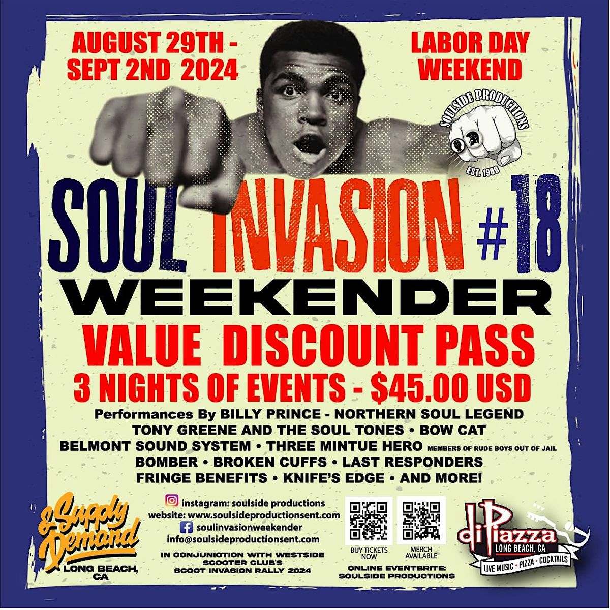 SOUL INVASION WEEKENDER - VALUE DISCOUNT PASS - $45.00 DOLLARS