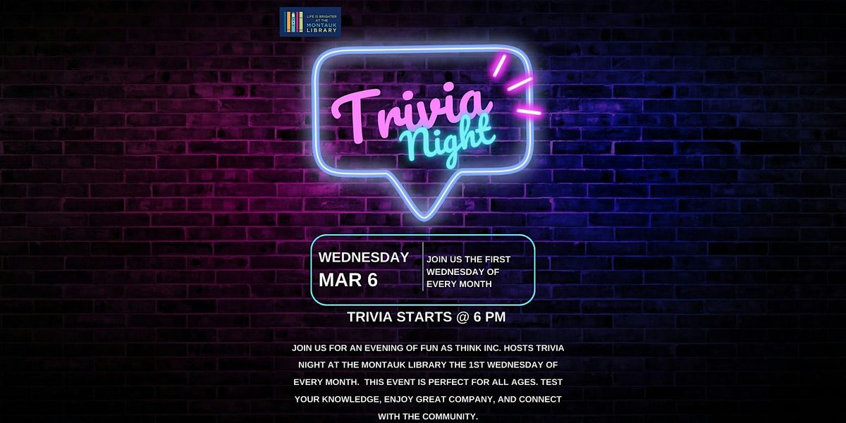 TRIVIA NIGHT @ the LIBRARY