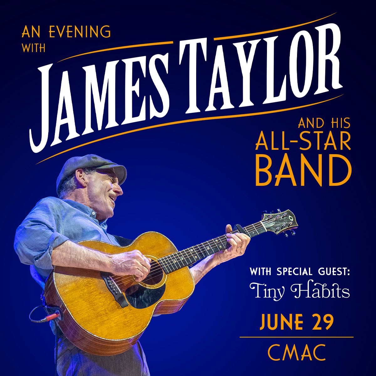 James Taylor with His All-Star Band and Tiny Habits (21+)