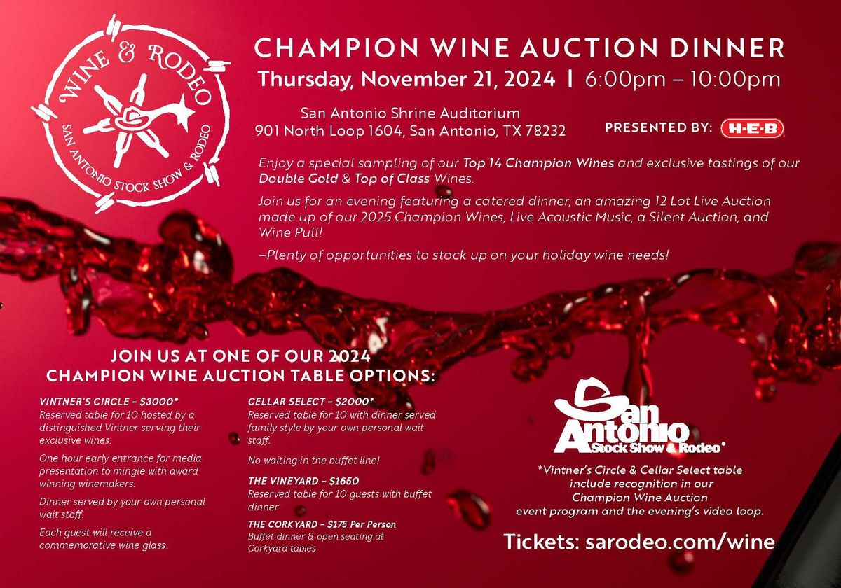 Champion Wine Auction & Dinner