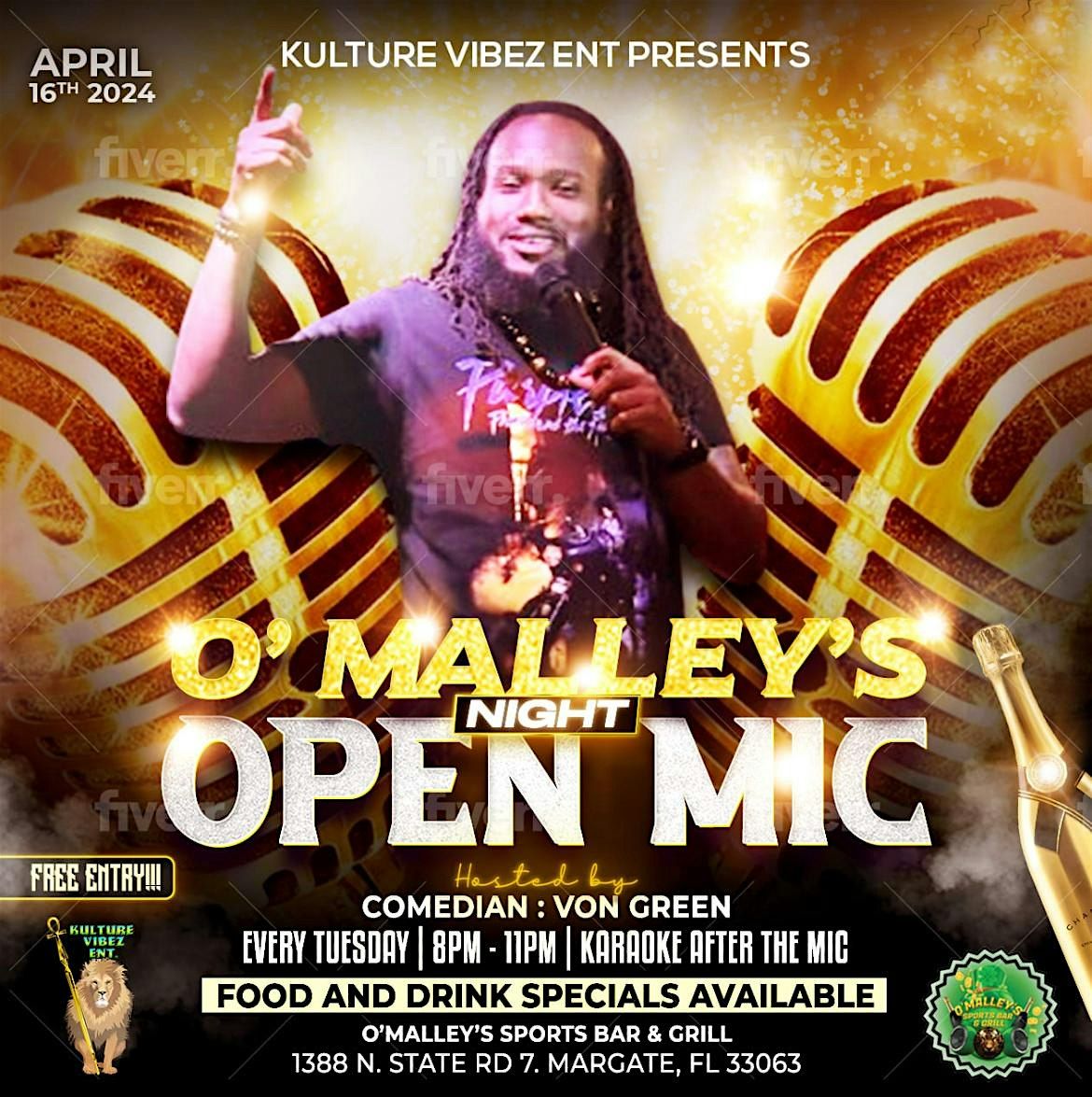 O\u2019Malley\u2019s Open Mic Night