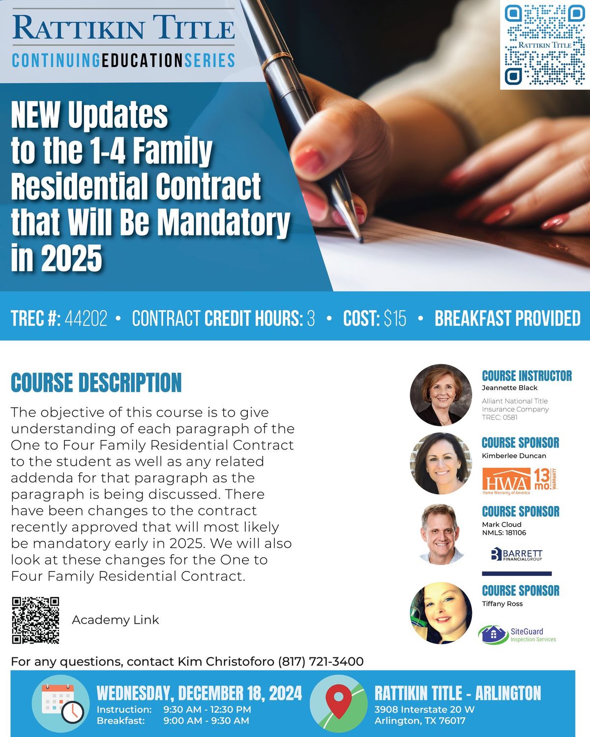 NEW Updates to the 1-4 Family Residential Contract That Will Be MANDATORY in 2025