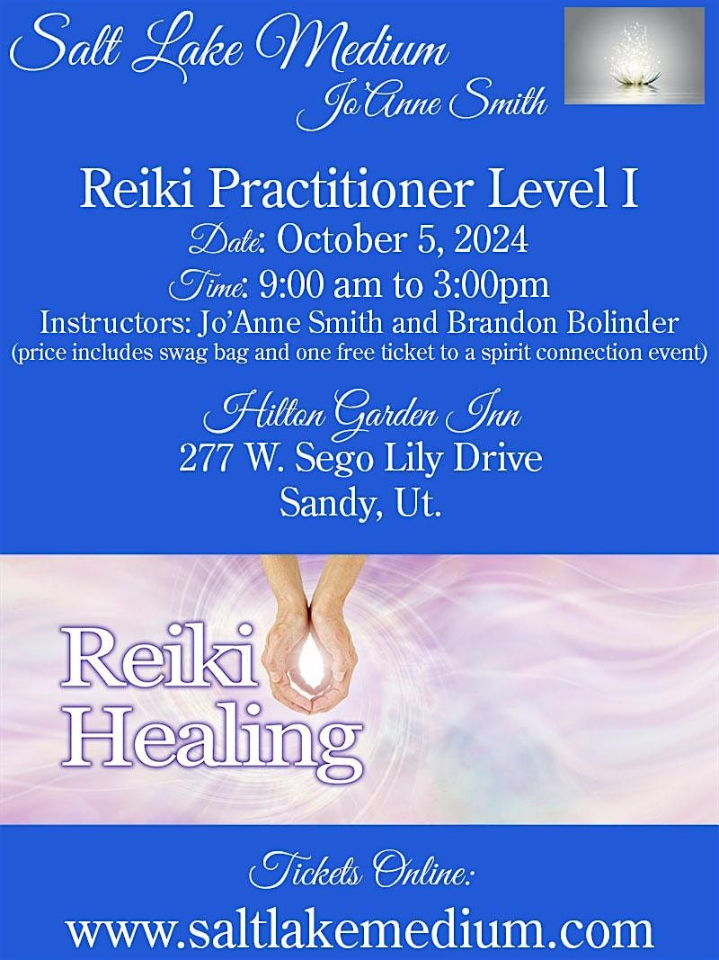 REIKI PRACTITIONER LEVEL I CERTIFICATION W\/JO\u2019ANNE SMITH & BRANDON BOLINDER