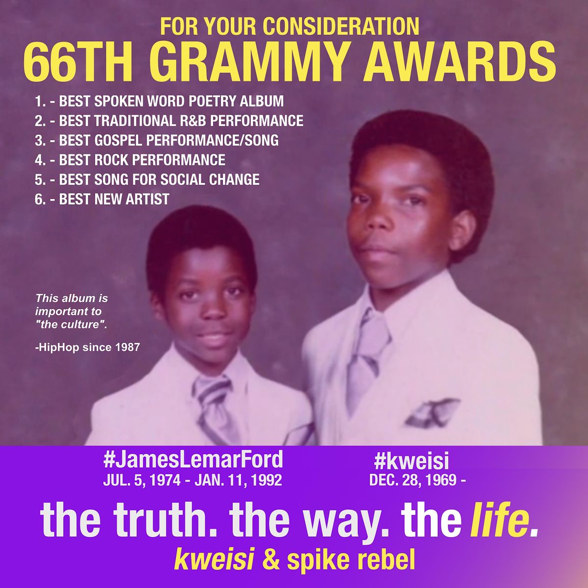 FYC 66TH Grammy Awards kweisi's Spoken Word Album Listening Party