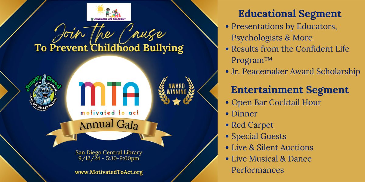 Motivated To Act Annual Gala to Prevent Childhood Bullying