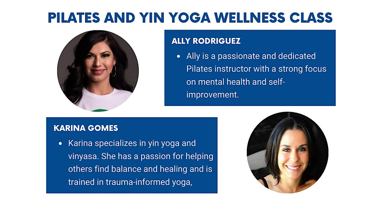 April 27th, 2024 Pilates and Yin Yoga Wellness Class (at YMCA)