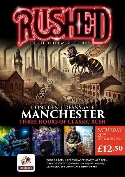 Rushed - A Tribute To The Music Of Rush - Lions Den, Manchester