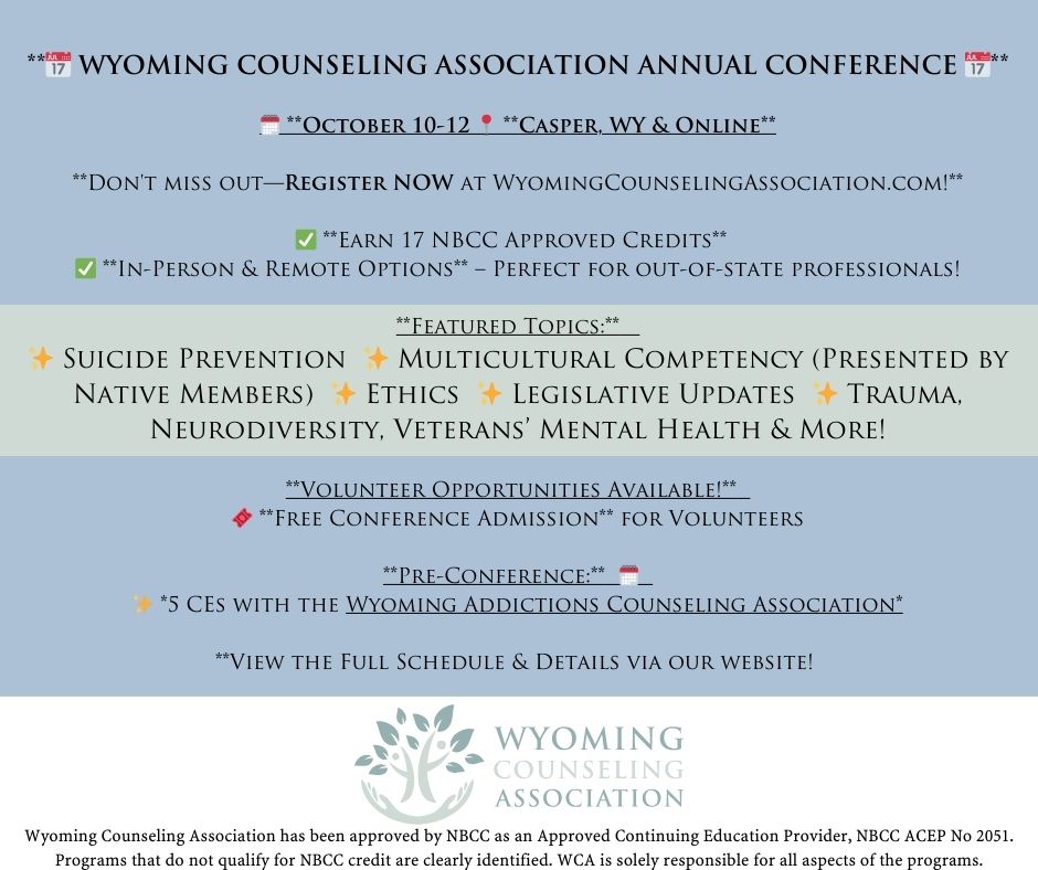 Wyoming Counseling Association Annual Conference