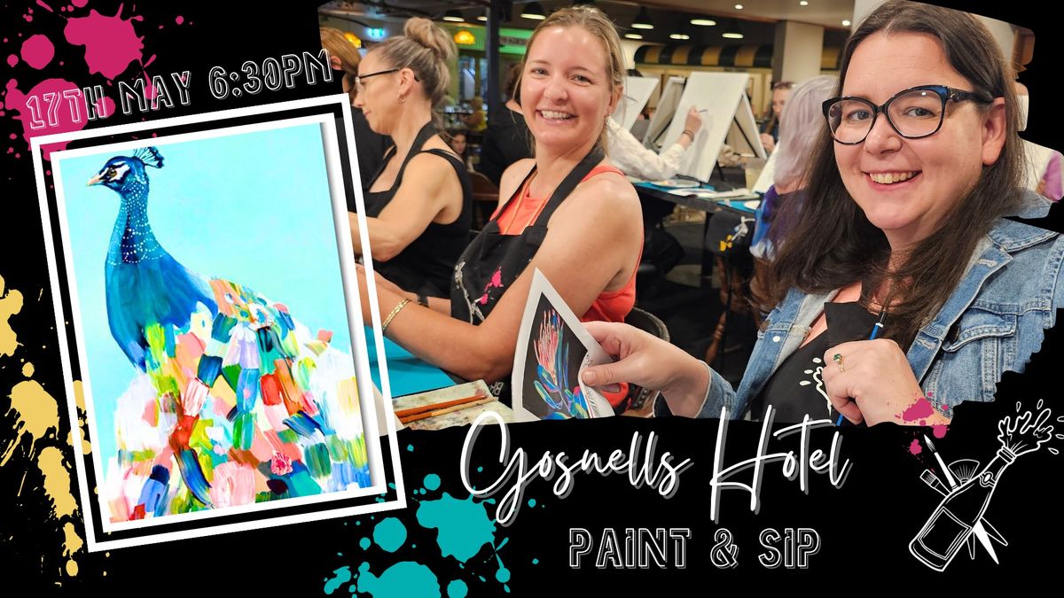 Mr Peacock | Paint & Sip | Gosnells Hotel | 17th May | 