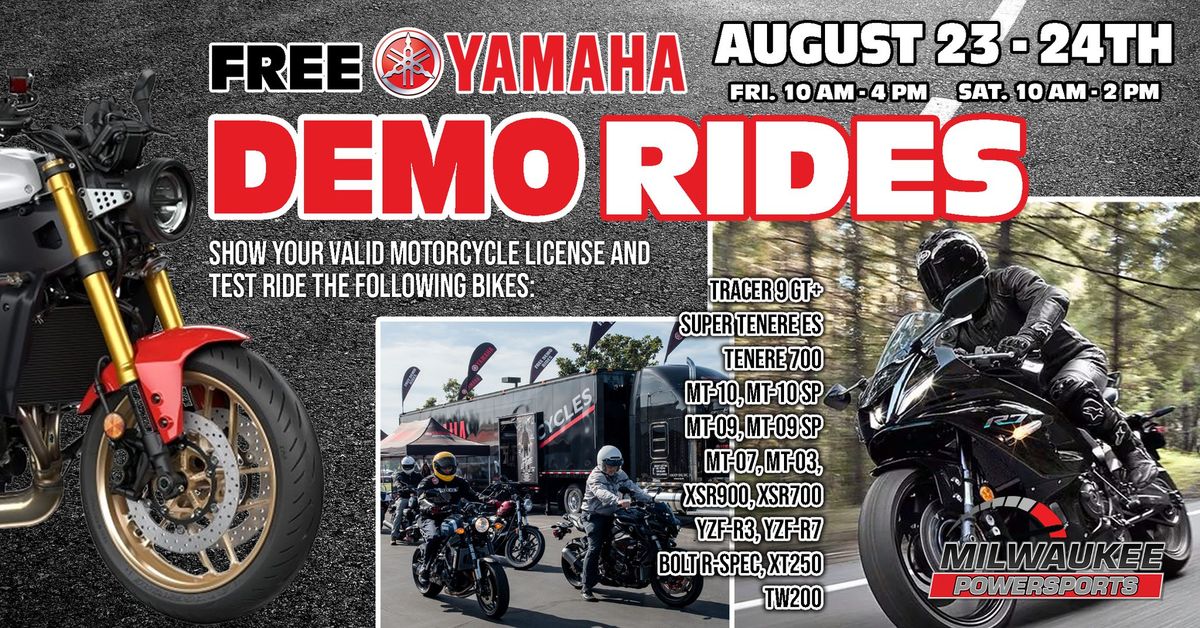 Yamaha Motorcycle Demo Ride Days