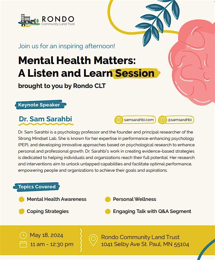Mental Health Matters: A Listening and Learning Session