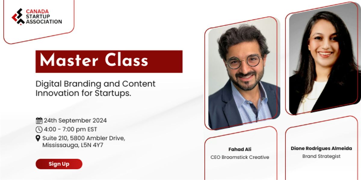 Master Class: Digital Branding and Content Innovation for Startups