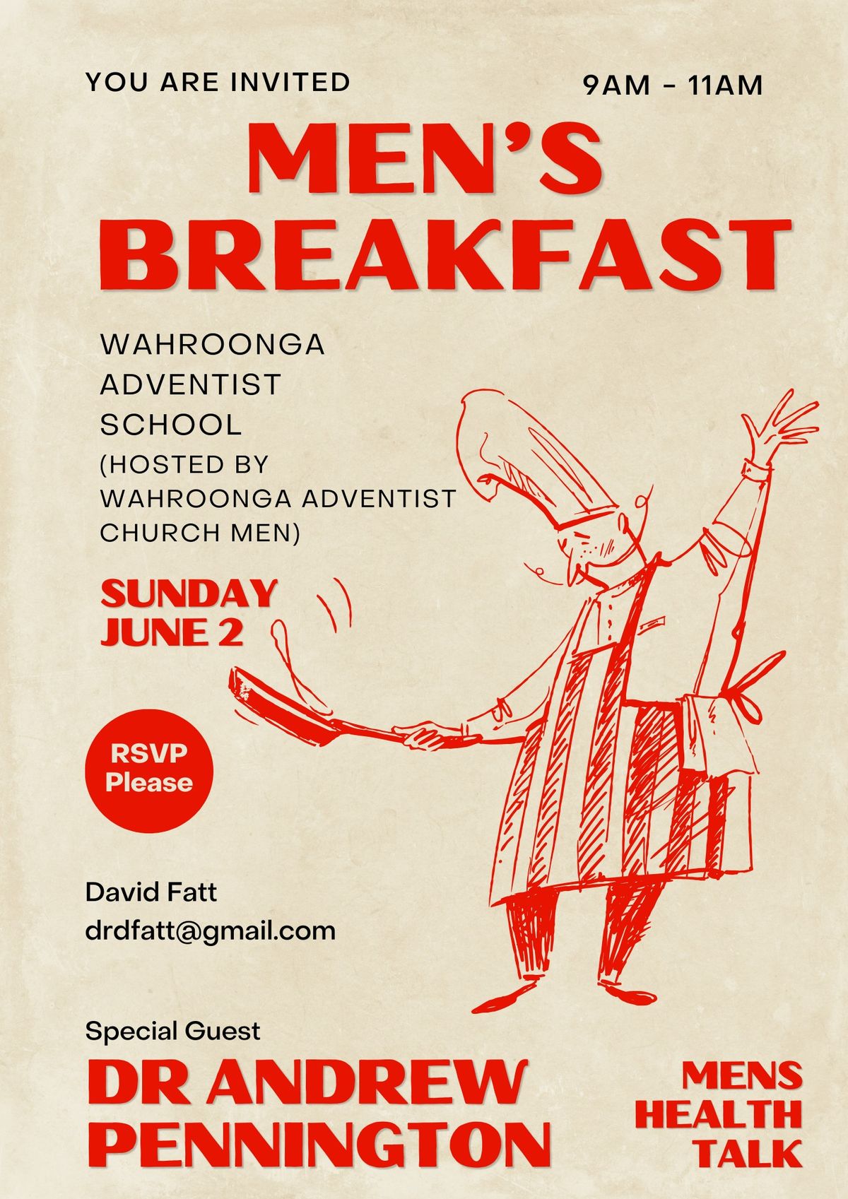 Wahroonga Church Men's breakfast