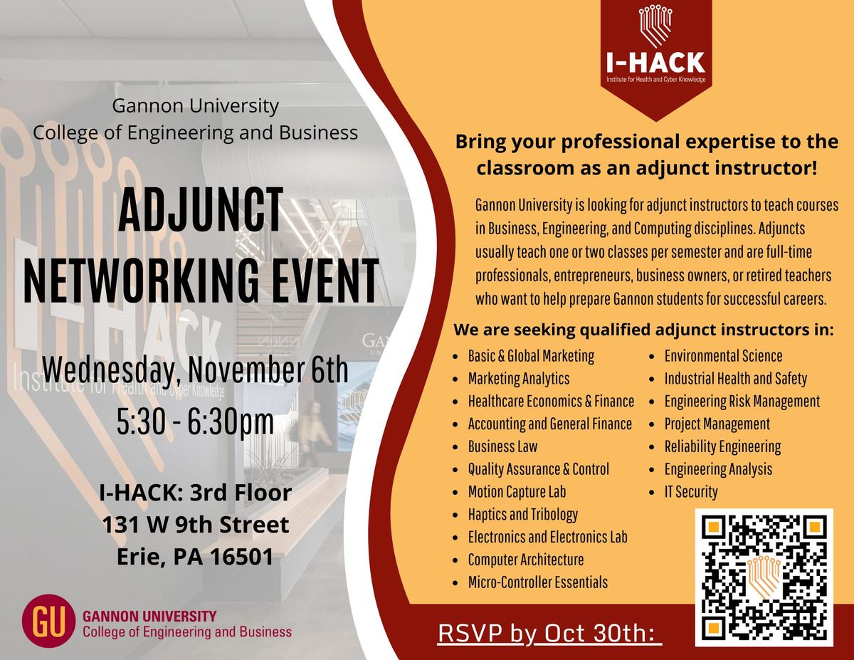 Fall 2024 Adjunct Networking Event 