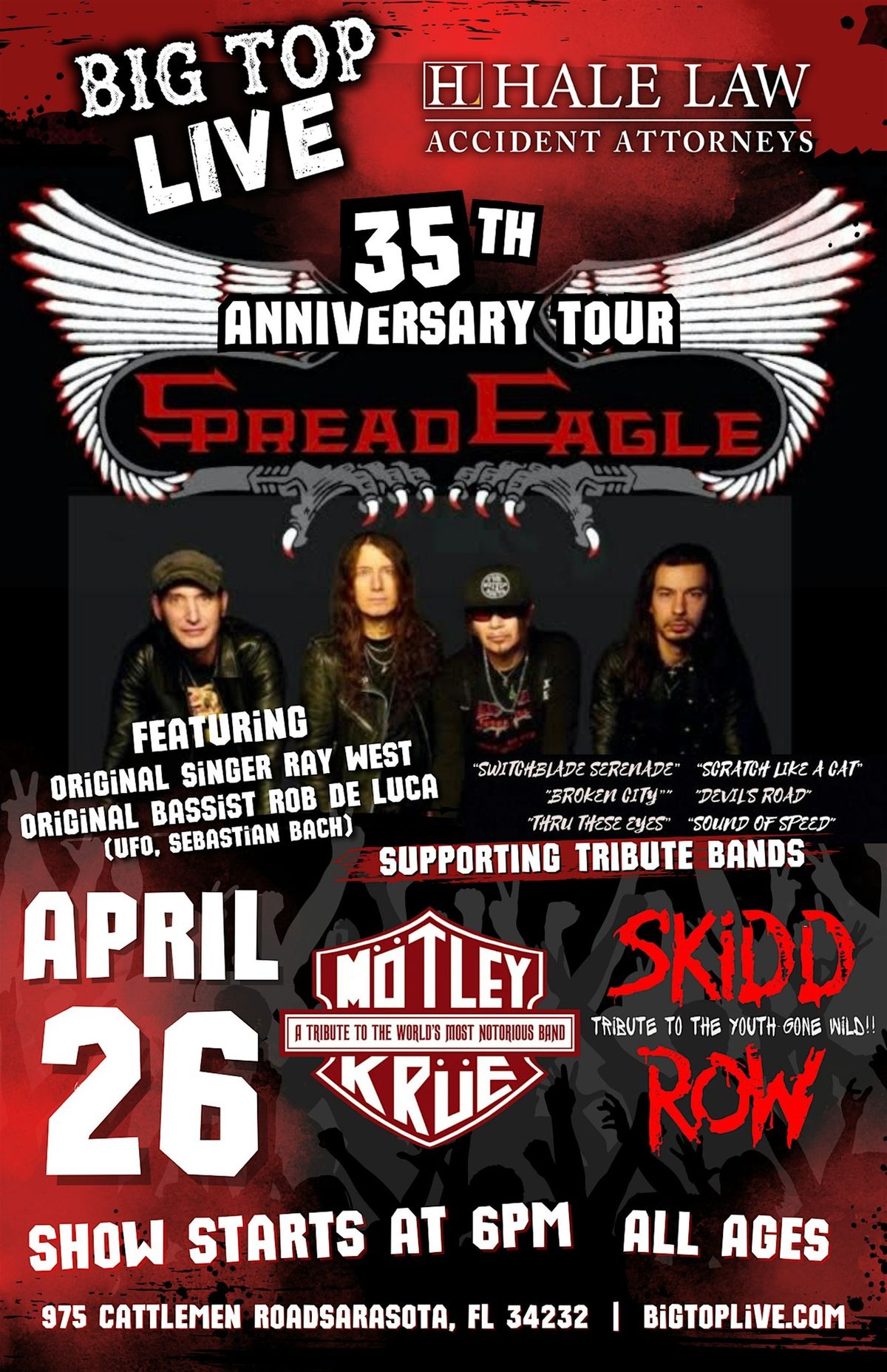 Spread Eagle w\/ Motley Krue & Skidd Row Tributes