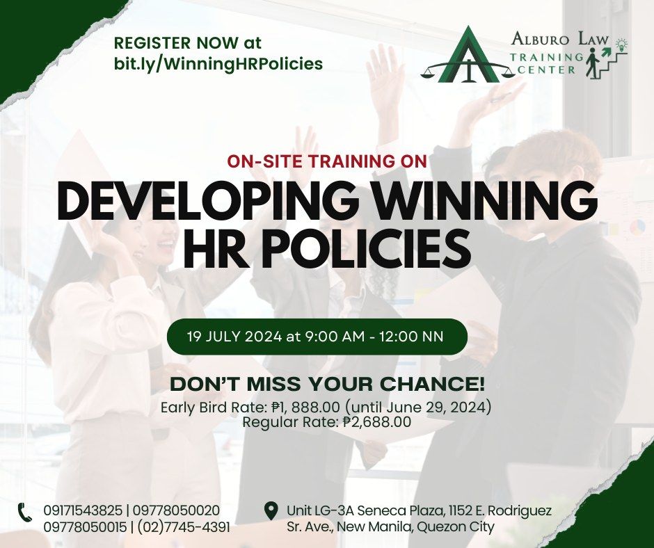 (Seminar) Developing Winning HR Policies