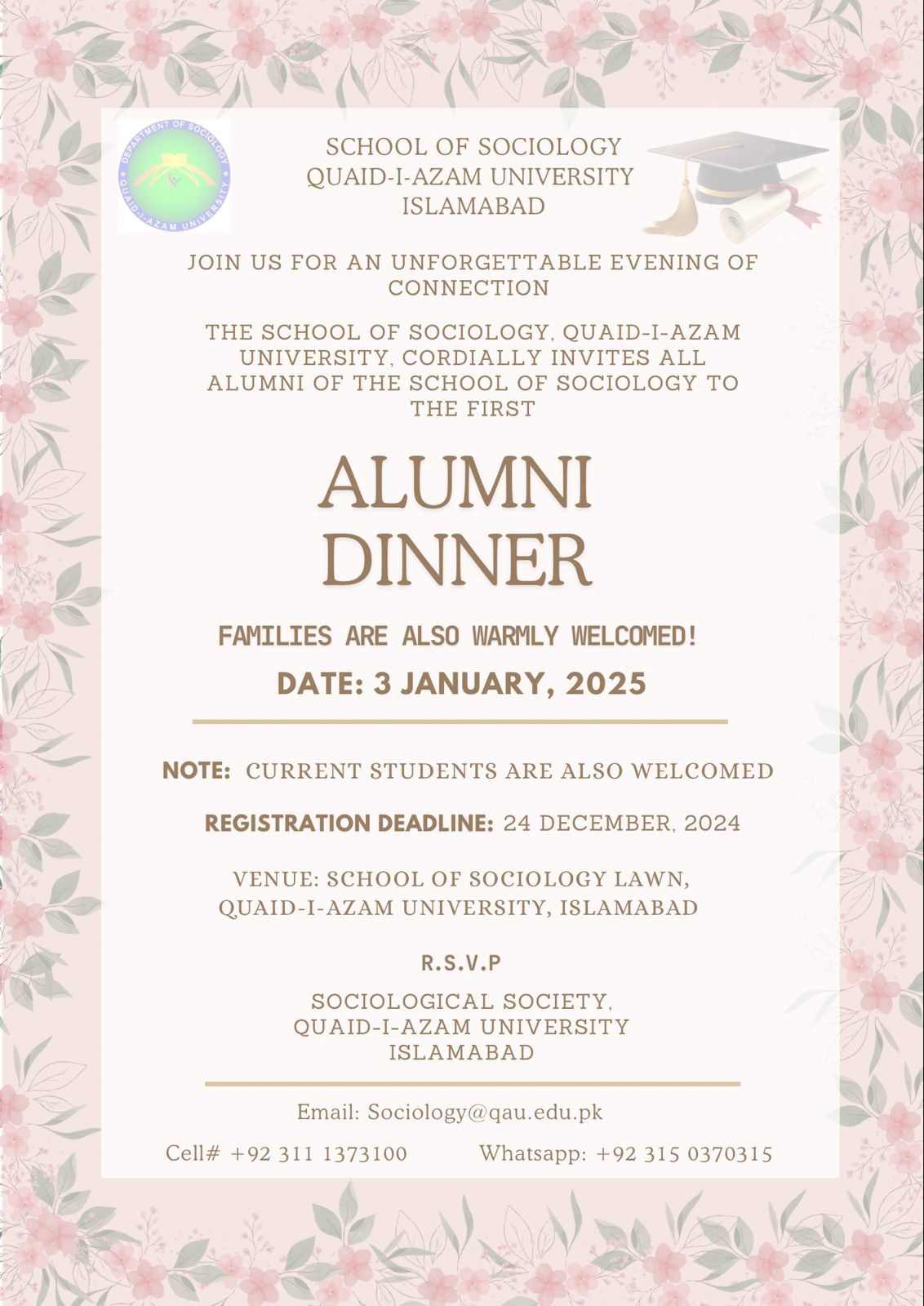 First Alumni Dinner