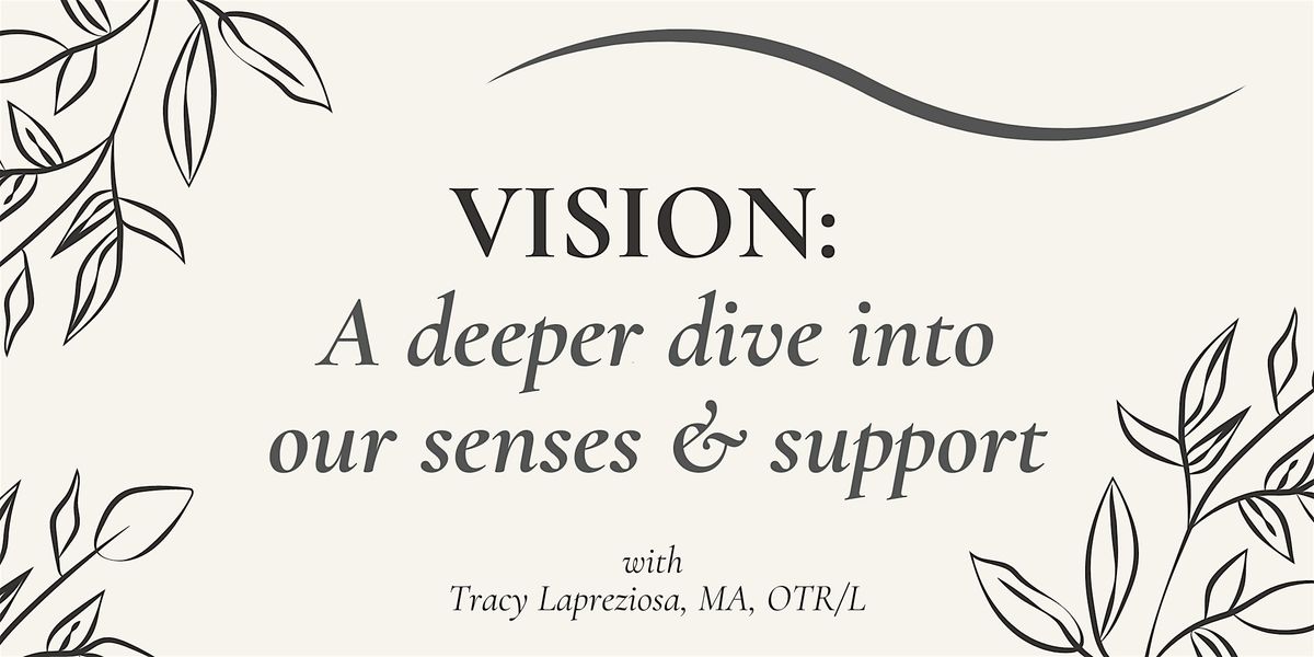 Vision:  A deeper dive into our senses & support