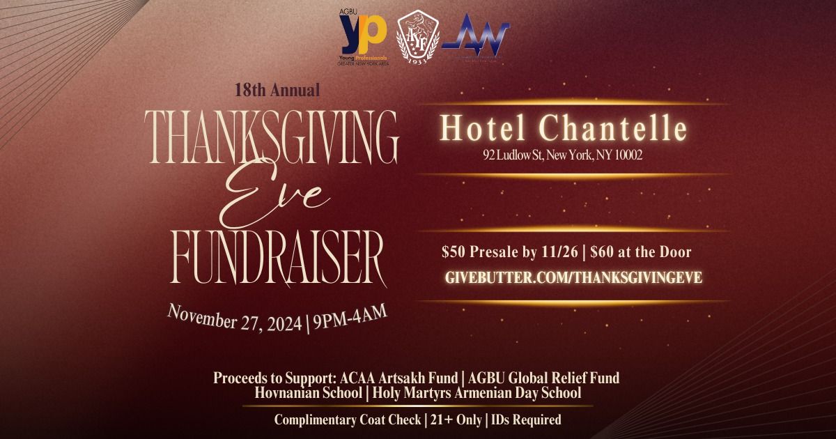 18th Annual Thanksgiving Eve Fundraiser