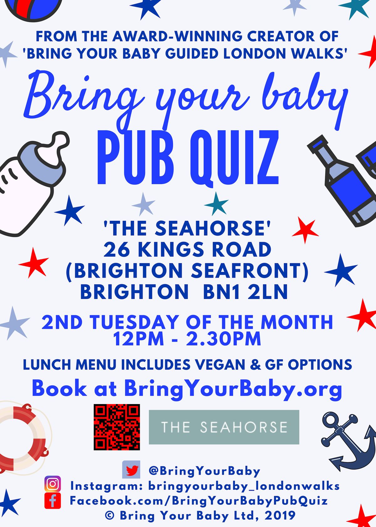 BRING YOUR BABY PUB QUIZ @ The Seahorse, BRIGHTON & HOVE (BN1)