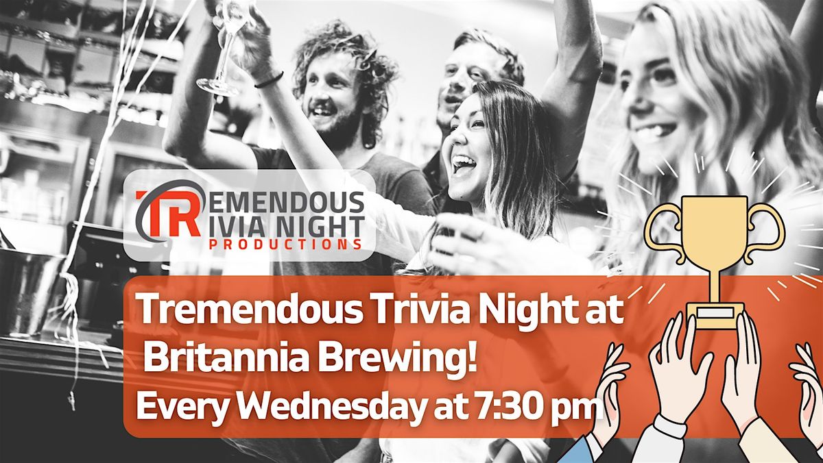 Lake Country Wednesday Night Trivia at Britannia Brewing!