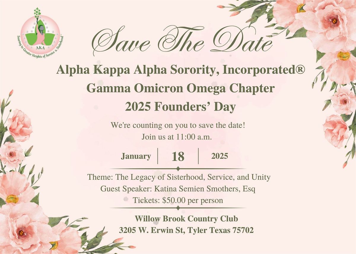 2025 Gamma Omicron Omega Founders' Day