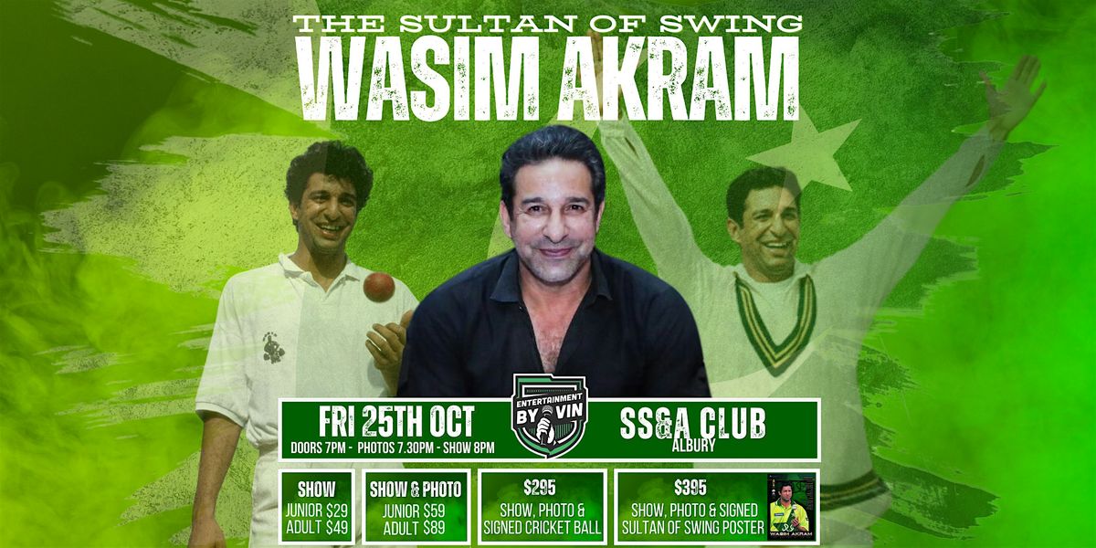 The Sultan of Swing - Wasim Akram LIVE in Albury!