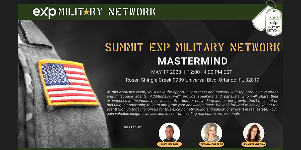 Exp Network eXp Military Network Mastermind - Shareholders Summit 2023, Rosen ...