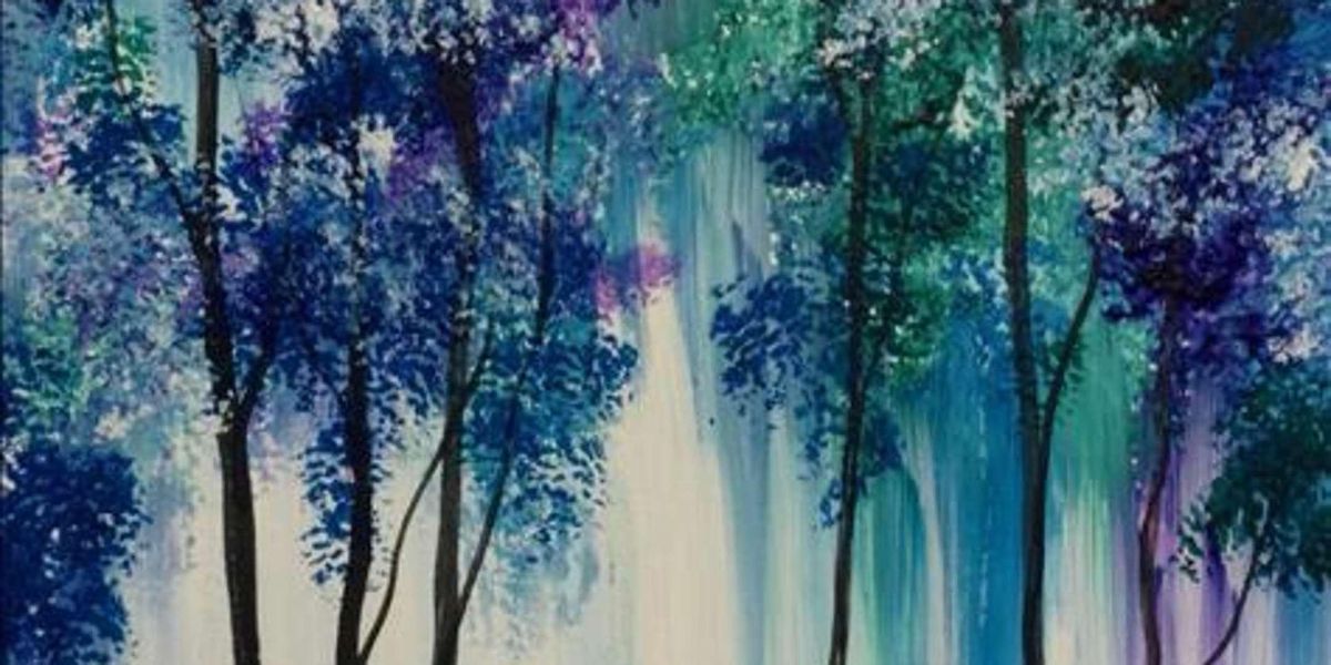 Colorful Forest of Abstract Trees - Paint and Sip by Classpop!\u2122