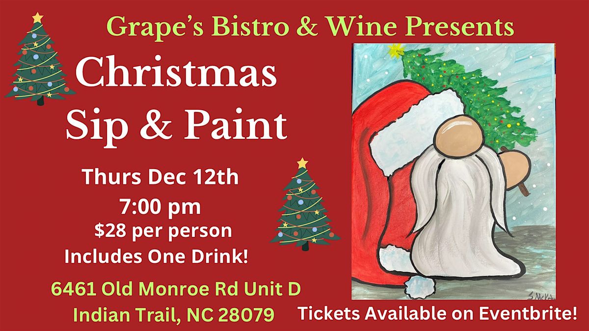 Christmas  Sip & Paint at Grape's Bistro