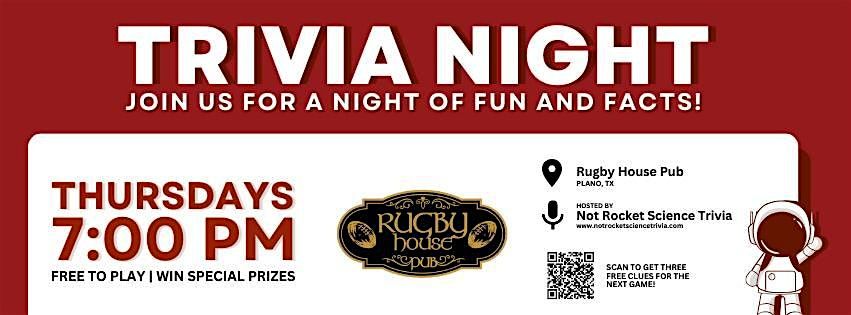 Rugby House Pub Trivia Night