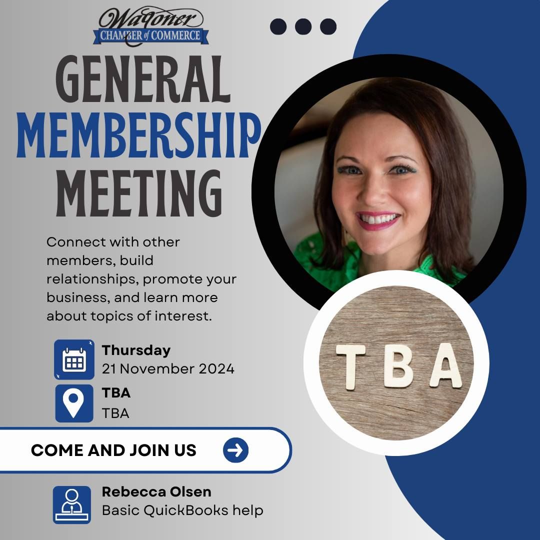 General Membership Meeting with Rebecca Olson