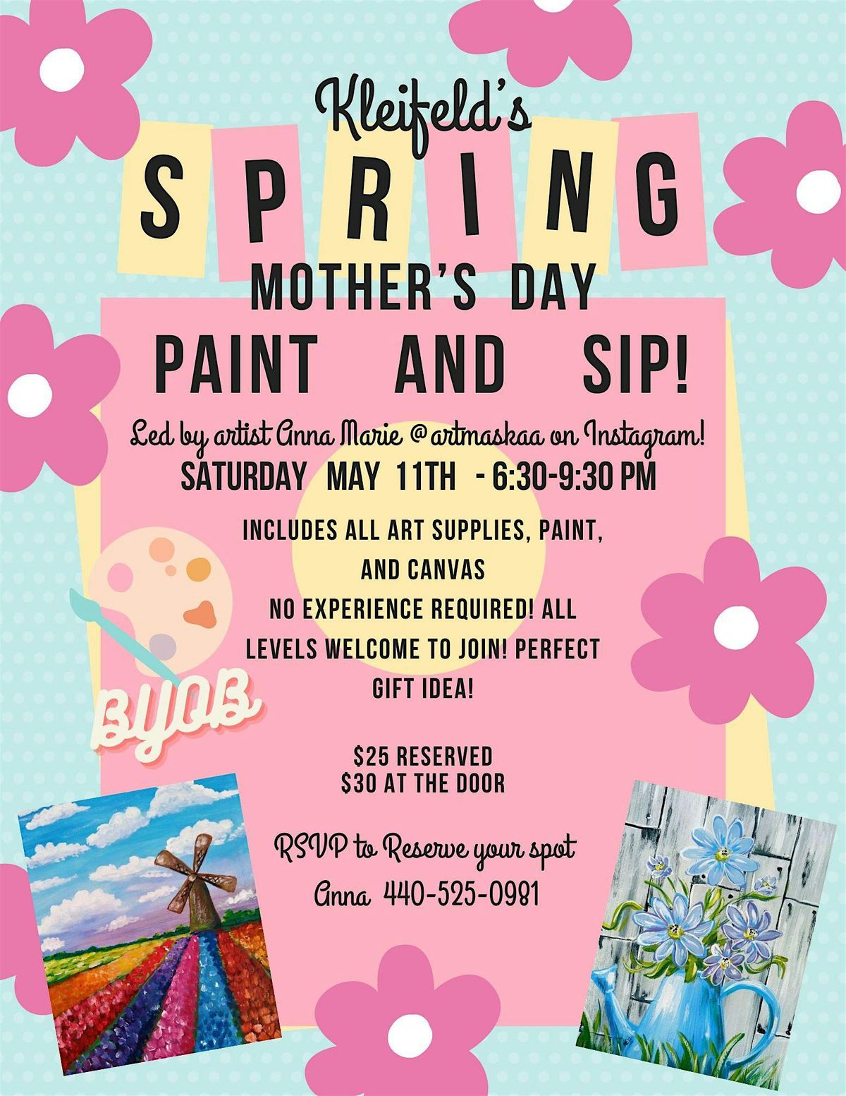 Kleifeld's Spring Mother's Day Paint and Sip!